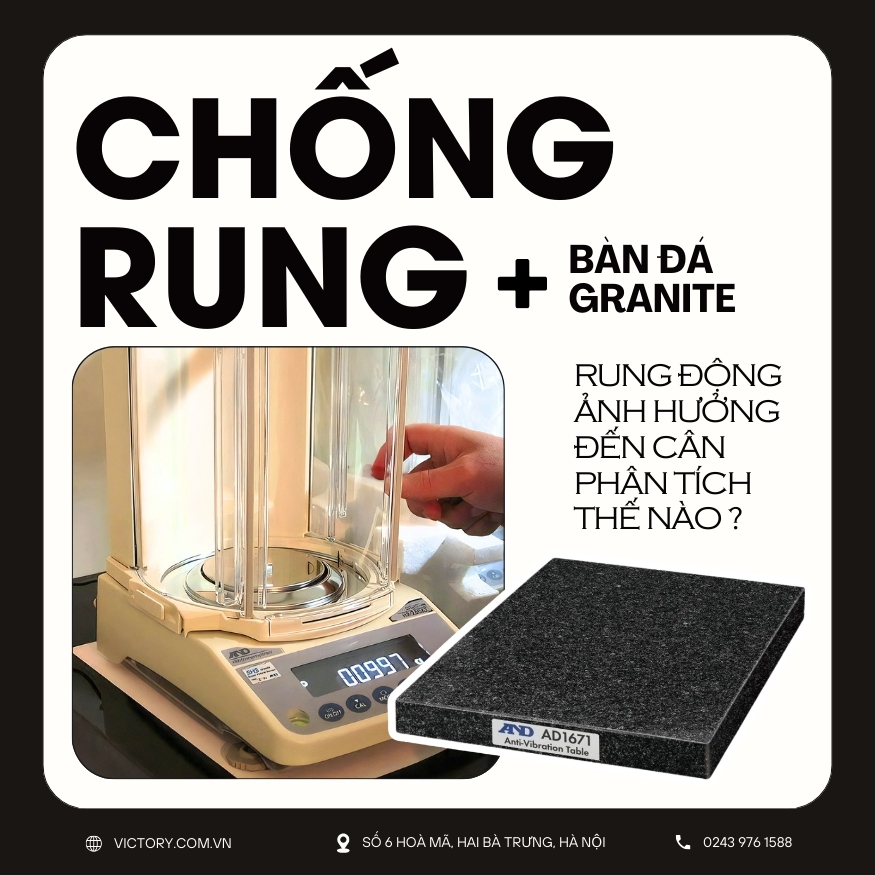 bàn chống rung & cân phân tích A&D