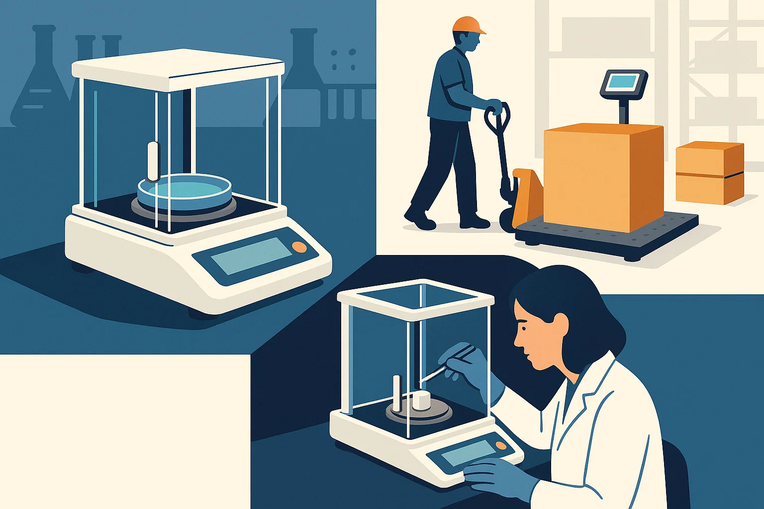 Toàn cảnh sử dụng cân điện tử và cân phân tích trong công nghiệp
