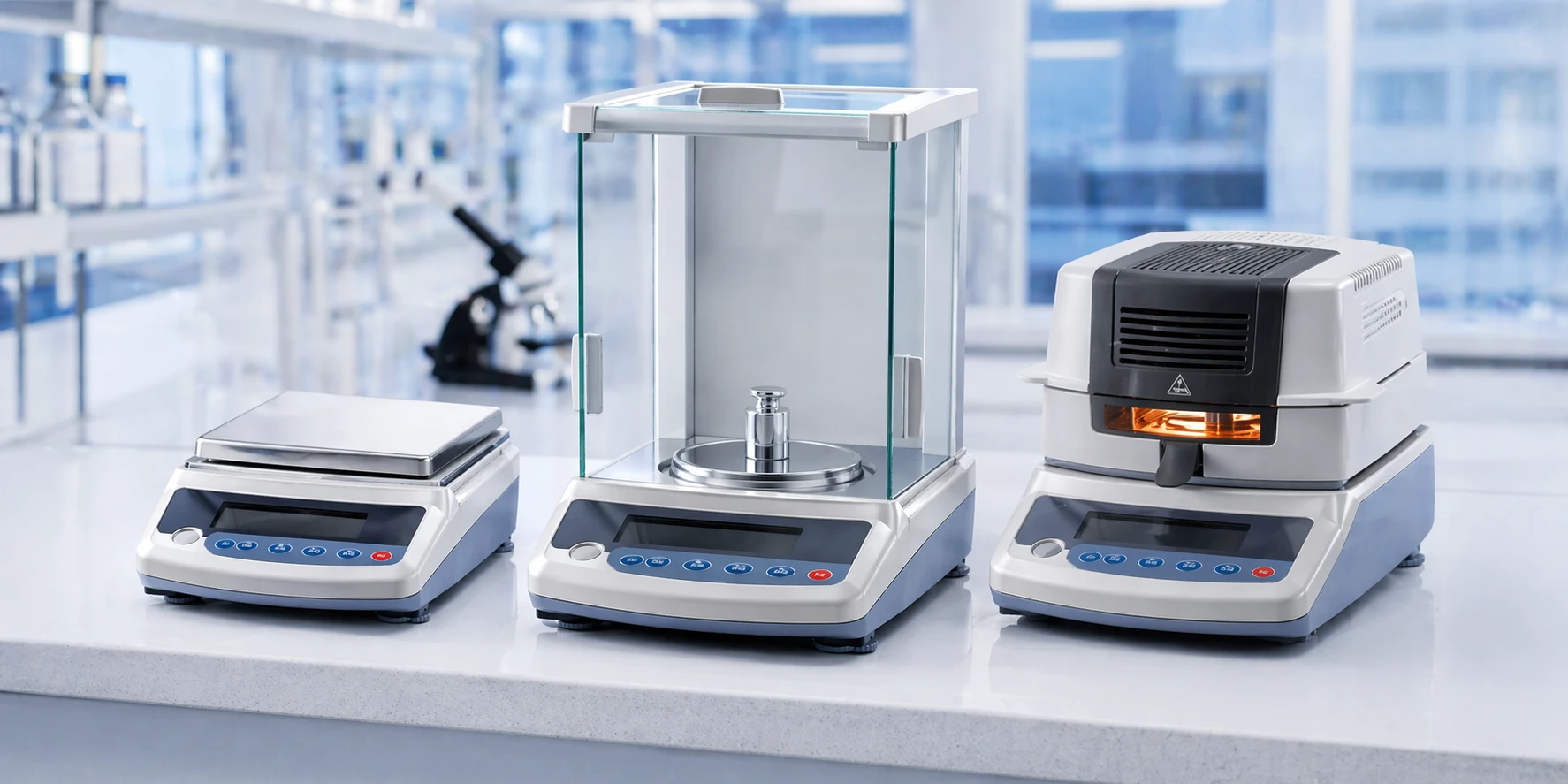 Các dòng cân điện tử A&D gồm cân kỹ thuật, cân phân tích và cân sấy ẩm