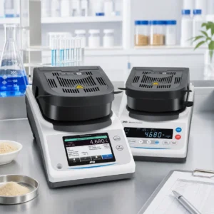 Cân sấy ẩm A&D mới A/AT trong phòng lab hiện đại