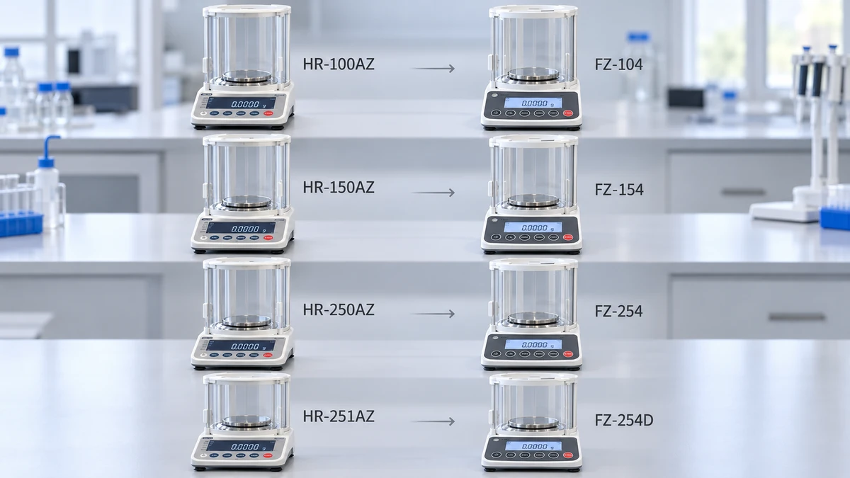 Bảng đối chiếu HR-100AZ, HR-150AZ, HR-250AZ, HR-251AZ sang FZ-104, FZ-154, FZ-254, FZ-254D